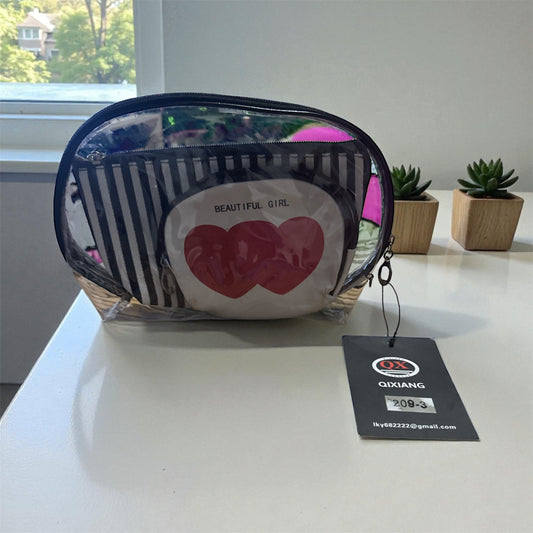 Модерен прозрачен несесер с 3 части – Limited Edition